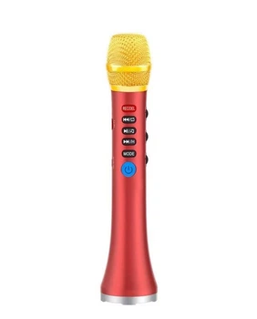 Беспроводной микрофон караоке с записью MicMagic L-898 DSP + AGC Красный 20 Вт