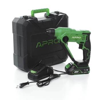 Перфоратор акумуляторний APRO SDS+ 1,5Дж, 20CH, комплект 1 АКБ 2А + ЗП, кейс