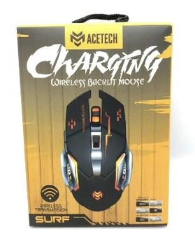Мышь беспроводная игровая Acetech Surf CH001 с аккумулятором и подсветкой Черный