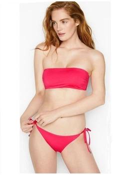 Купальник раздельный бандо Victoria's Secret 261-069 М Малиновый