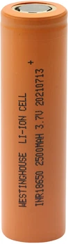 Аккумулятор высокотоковый литий-ионный Westinghouse Li-ion INR18650, 2500mAh, 10C 1 шт (0889554006306)