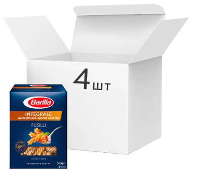 Упаковка макарон Barilla Integrale Fusilli Фузилли 500 г х 4 шт (8076809529457_5004)