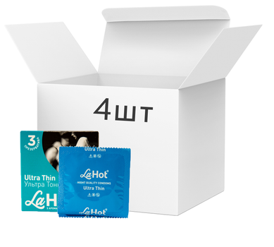 Презервативи La Hot Ultra Thin з ароматом м'яти 4 пачки по 3 шт. (6904598199236)