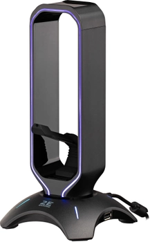 Подставка 3в1 для гарнитуры 2E Gaming Headset Stand RGB USB Black (2E-GST310UB)