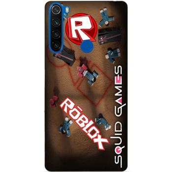 Силиконовый бампер чехол Candy для Xiaomi Redmi Note 8T Roblox игра в кальмара