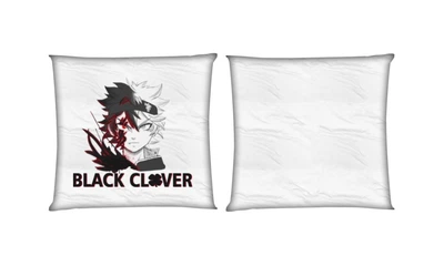 Подушка Black Clover 2 квадратная двухсторонняя стандарт 35 х 35 см - MyTee