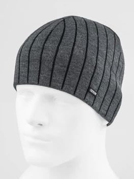 Шапка мужская из тонкой пряжи DANDY One Size (56-60) Серый / Черный