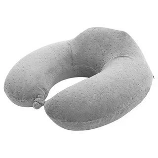 Подушка дорожня Casablanket з пам'яттю Memory Foam U-Shaped Pillow 30x28x13см Сірий