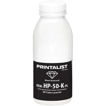 Тонер для HP 650A Black (CE270A) PRINTALIST Black 50г HP-50-K-PL