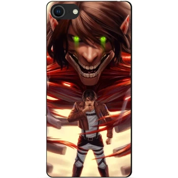 Силиконовый бампер чехол Candy для Iphone SE 2020 с аниме Attack on Titan