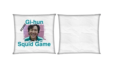 Подушка Игра В Кальмара (squid game seong gi-hun) квадратная двухсторонняя стандарт 35 х 35 см - MyTee