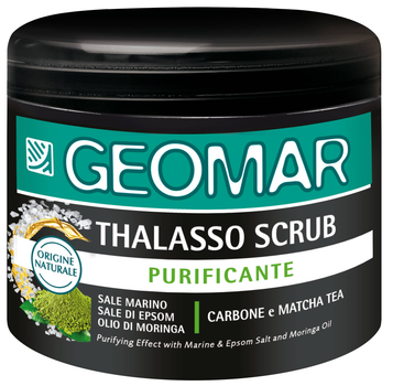 Скраб для тела Geomar Body Thalasso Очищающий с Черной солью и Древесным углем 600 г (8003510032853)