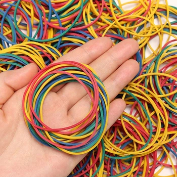 Эластичные резинки для денег Rubber 200 шт 50х1,5 мм разноцветные (sv0706)