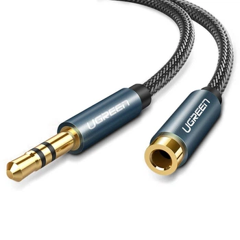 Кабель аудио UGREEN AV118 4 pin 3.5 mm удлинитель 2 м Black (40675)