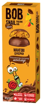 Конфеты Манговые в бельгийском молочном шоколаде Bob Snail - Равлик Боб 30г