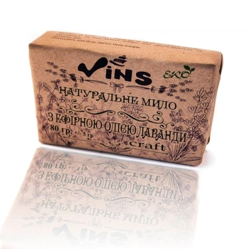 Мыло крафтовое с эфирным маслом лаванды TM Vins 80г