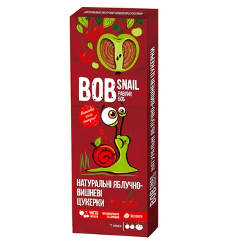 Конфеты натуральные Яблочно-вишневые Bob Snail - Равлик Боб 60г