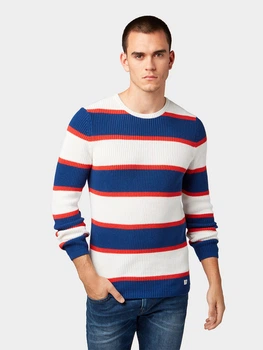 Джемпер чоловічий Tom Tailor 173716 L У смужку (2200004651583)