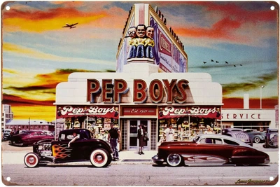 Металлическая табличка "Pep Boys" (ms-003215)