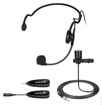 Комплект беспроводных петличных микрофонов KIMAFUN KM G102 из 2х штук / петличка для камеры и смартфона