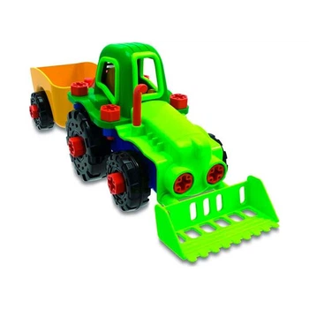 Конструктор Edu-Toys Трактор з шуруповертом 29 деталей (JS030)