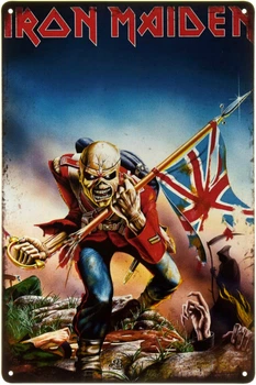 Металлическая табличка "Iron Maiden - The Trooper" (ms-002272)