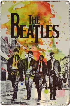 Металева табличка "The Beatles (Яскраві)" (ms-001290)