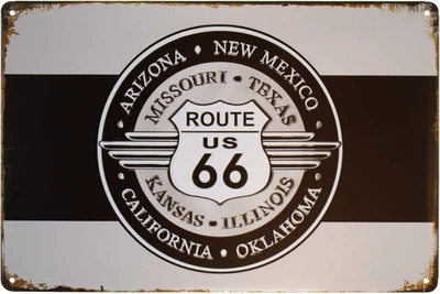 Металлическая табличка "Route 66 (Штаты)" (ms-001264)
