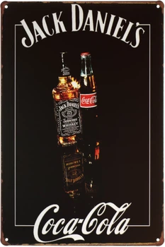 Металлическая табличка "Jack Daniel's And Coca-Cola" (ms-00844)