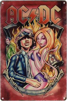 Металлическая табличка "AC/DC (Girl Got Rhythm)" (ms-001256)