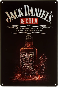 Металлическая табличка "Jack Daniel's (Coca-Cola)" (ms-001389)