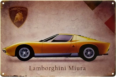 Металева табличка "Lamborghini Miura" (ms-00433)