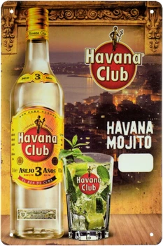 Металлическая табличка "Havana Club (Havana Mojito)" (ms-001631)