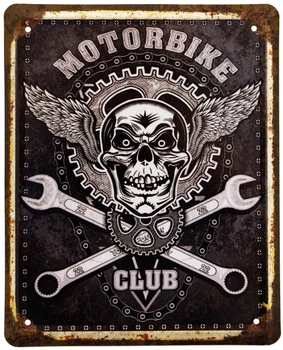 Металева табличка "Motorbike Club" (ms-002042)