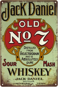 Металлическая табличка "Jack Daniel Old №7" (ms-002184)