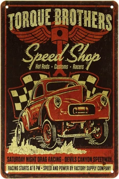 Металлическая табличка "Torque Brothers (Speed Shop)" (ms-002285)