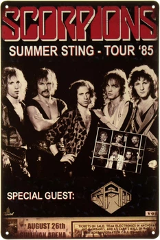 Металлическая табличка "Scorpions (Summer Sting - Tour 1985)" (ms-002214)