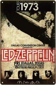 Металева табличка "Led Zeppelin (North American Tour 1973)" (ms-002269)
