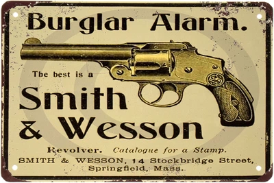Металева табличка "Smith & Wesson (Burglar Alarm)" (ms-003176)