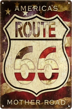 Металева табличка "America's Route 66 Mother Road" (ms-003118)