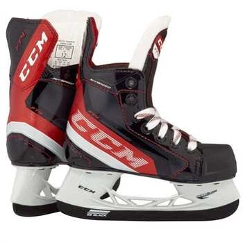 Коньки CCM JETSPEED FT4 YTH детские, Размер 12.0 D (30), черный/красный, SKFT4YTH-12