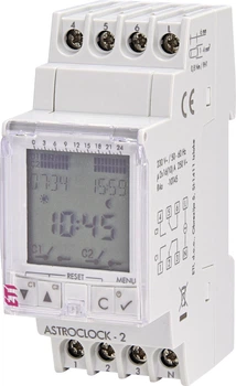 Астрономічний таймер ETI ASTROCLOCK-2 230V AC 2*16A AC1 2472051 (цифрове реле часу)