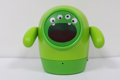 Детская музыкальная портативная колонка Fonex Cute wireless speaker монстрик салатовый