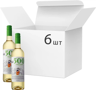 Упаковка вина 500 Vinho Verde біле напівсухе 0.75 л х 6 шт (65602281507536)