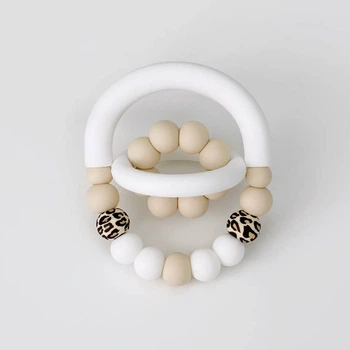 Силиконовый мини-прорезыватель Баловень Orbita White Leo