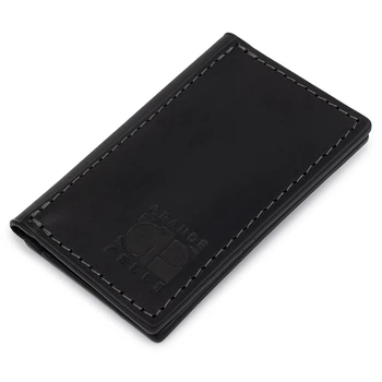 Компактный картхолдер GRANDE PELLE 11397 из натуральной кожи Черный