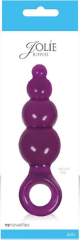 Анальна пробка Jolie Ripples Jelly Anal Plug Large колір фіолетовий (15764017000000000)