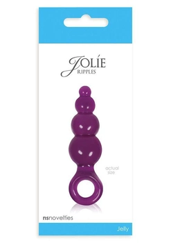 Анальна пробка Jolie Ripples Jelly Anal Plug Small колір фіолетовий (15713017000000000)