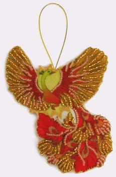 Набор для творчества. Вышивка елочной игрушки Butterfly Птица счастья 12 х 10 F032