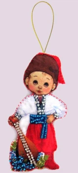 Набор для творчества. Вышивка елочной игрушки Butterfly Кукла. Украина-М 12 х 7 F064